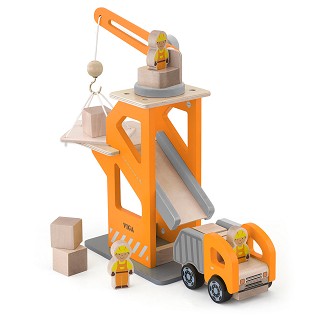Crane lift with dumper